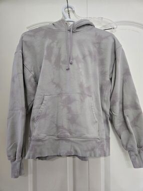 Light Lavender Tie-Dye Hoodie Sweatshirt - Women 1